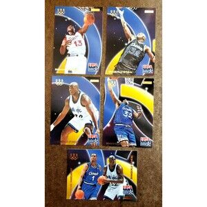 1996-97 SKYBOX USA BASKETBALL SHAQUILLE O'NEAL #17 #27 #37 & #47  & #53 LOT OF 5